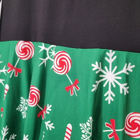 Christmas Winter Snowflake Themed Fit & Flare Long Sleeve Women's Dress Size XL - Picture 9 of 10
